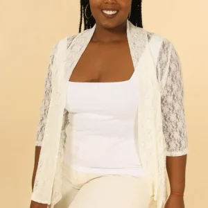 PLUSSIZE Vest ecru Doris