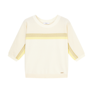 Vila Joy ANTONIA trui korte mouw beige